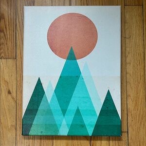 Geometric Mountain Art Canvas